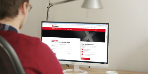 Einhell service page opened on the computer